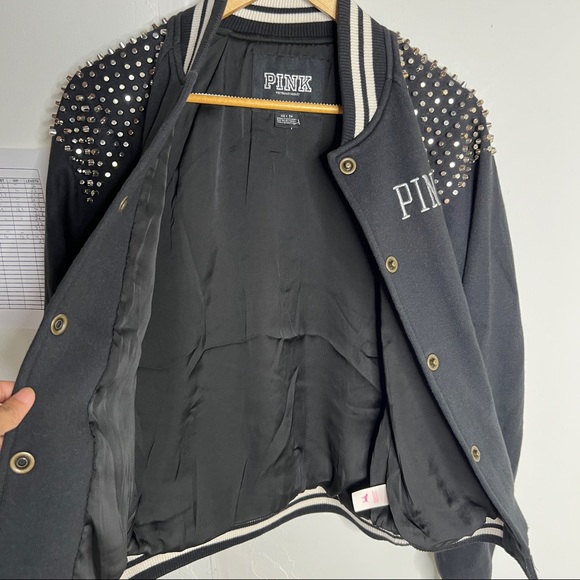 Victoria’s Secret PINK Varsity Studded Jacket Size XS - Picture 10 of 12